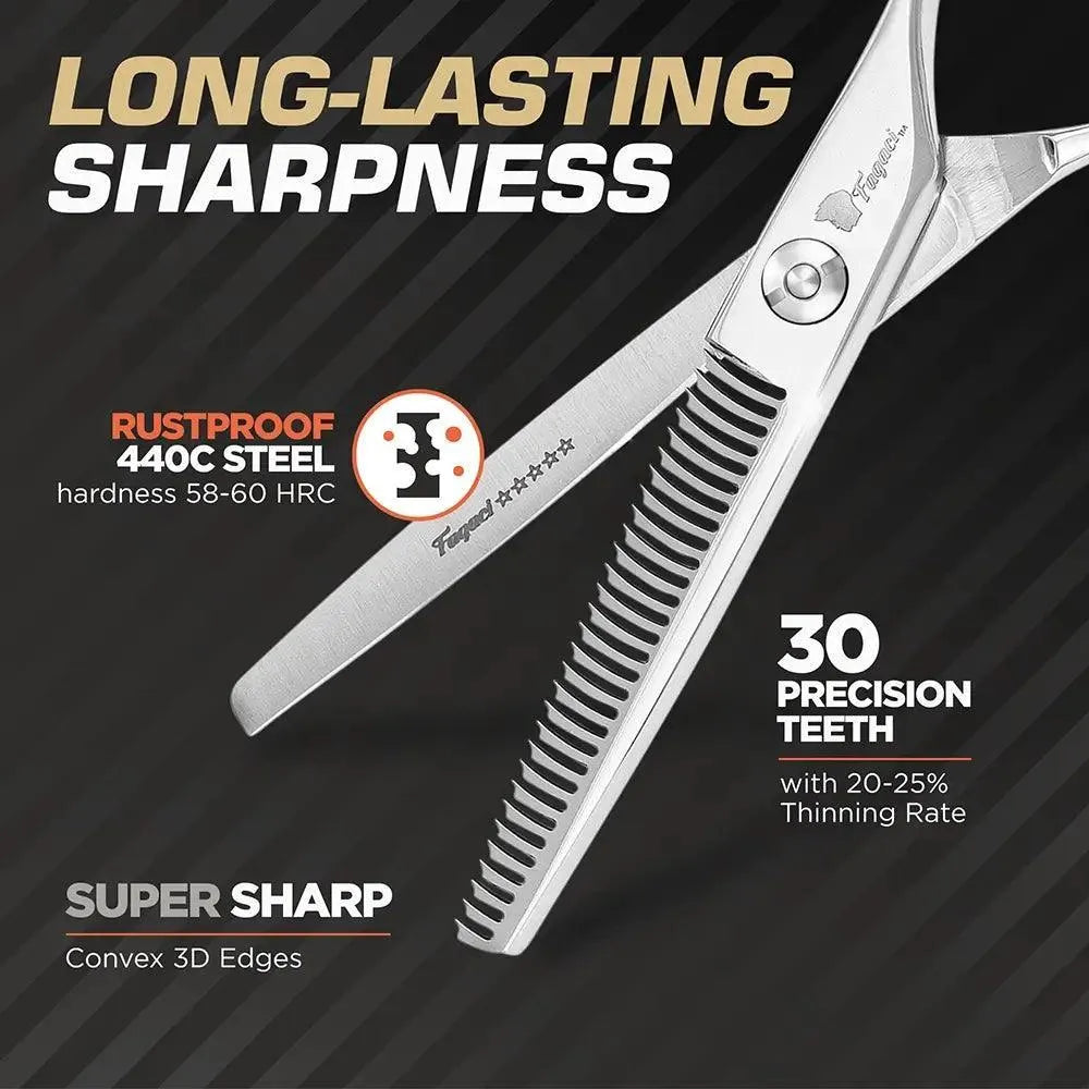 Professional Thinning Shears 6 inch with Extremely Sharp Blades, 440C Steel