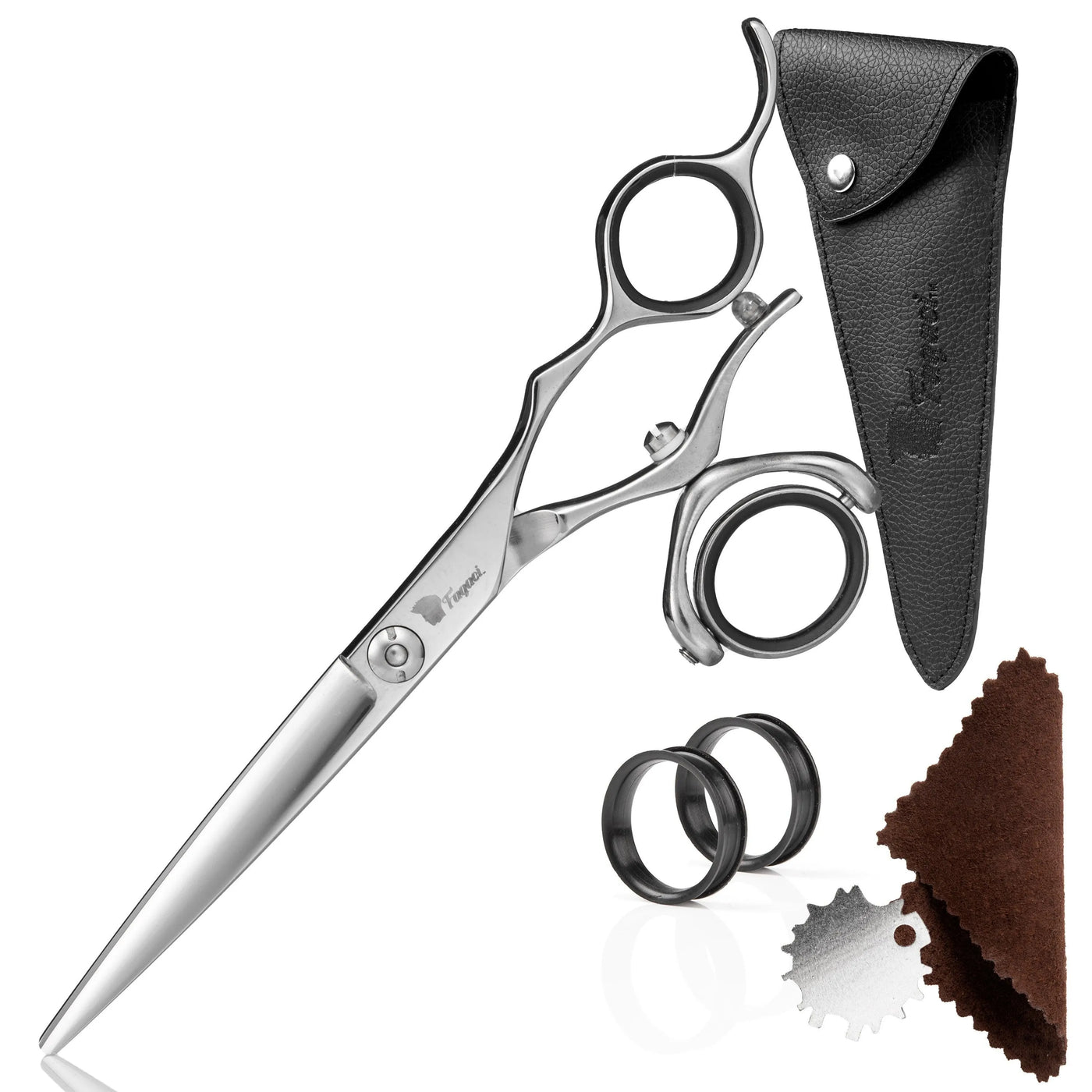 Barber Shears - Hair Scissors, 6 Professional Hair Cutting Scissors, Offset  Handle Design - Sfygv