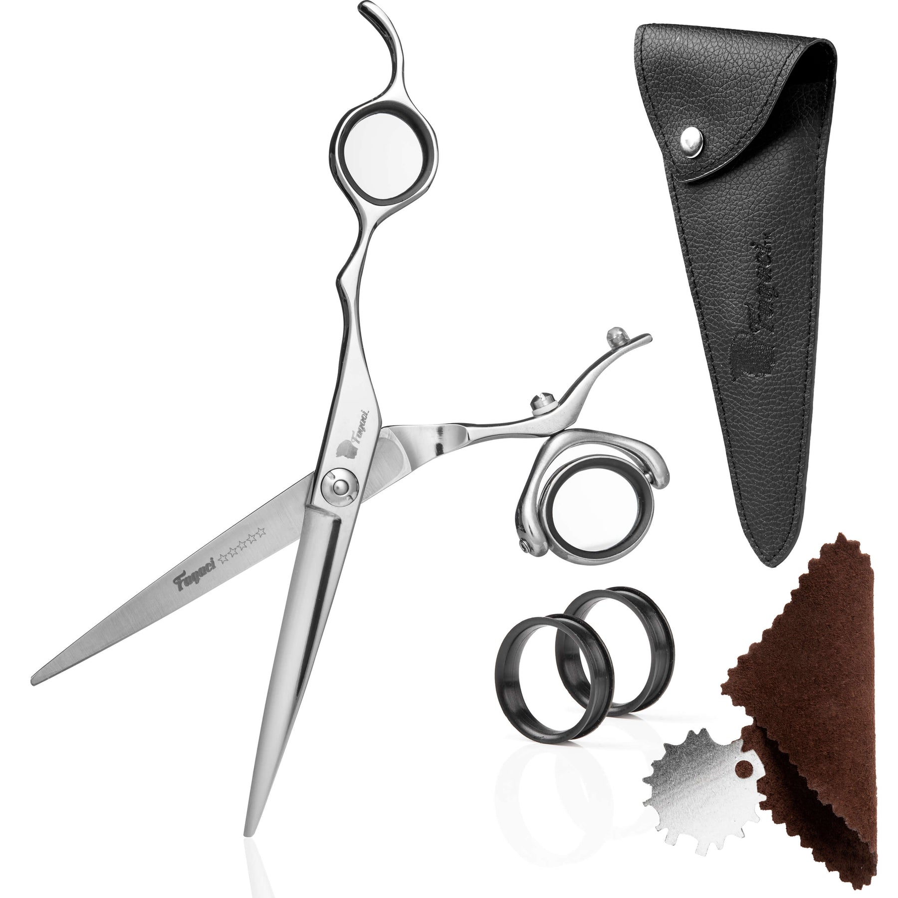 Barber Shears - Hair Scissors, 6 Professional Hair Cutting Scissors, Offset  Handle Design - Sfygv